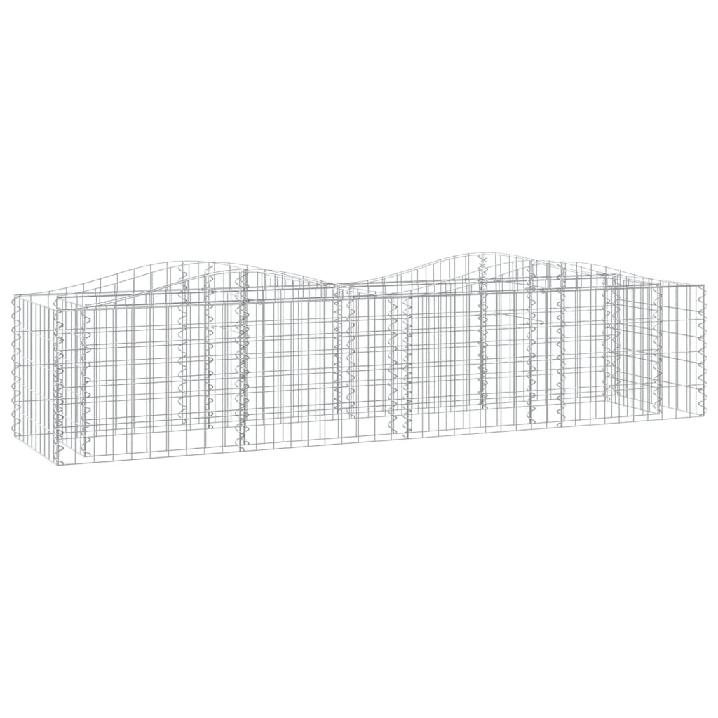 Planter 4M Arched Gabion Raised Garden Bed Galvanised Steel Stone Cage Silver 60