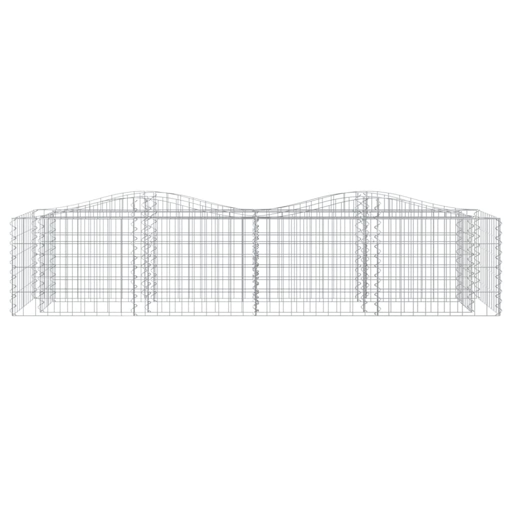 Planter 4m Arched Gabion Raised Garden Bed Galvanised Steel Stone Cage Silver 60