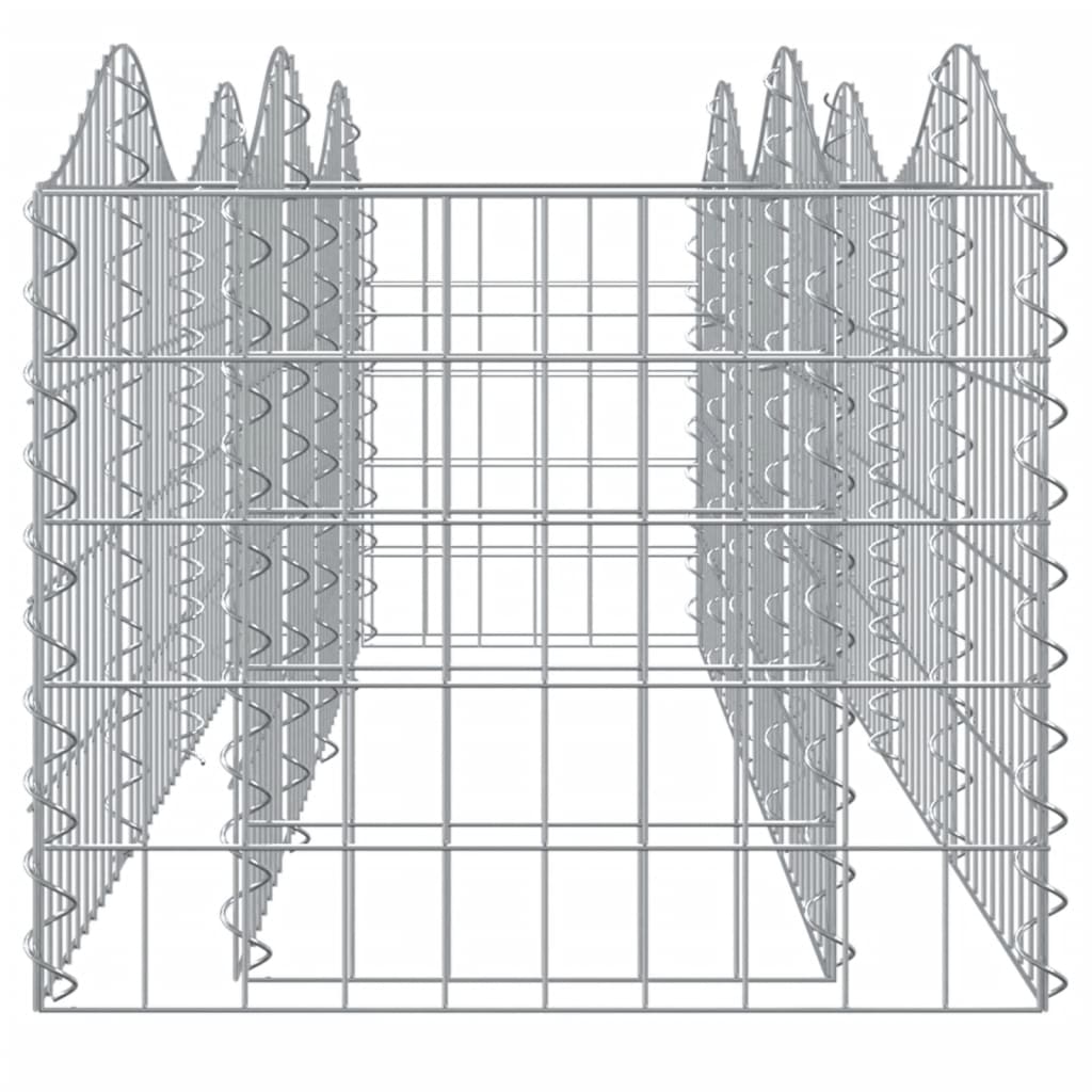 Planter 4M Arched Gabion Raised Garden Bed Galvanised Steel Stone Cage Silver 60