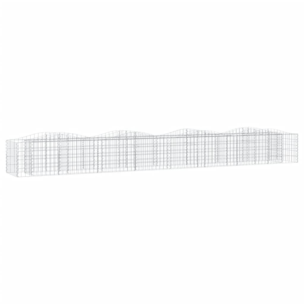 Planter 4M Arched Gabion Raised Garden Bed Galvanised Steel Stone Cage Silver 60