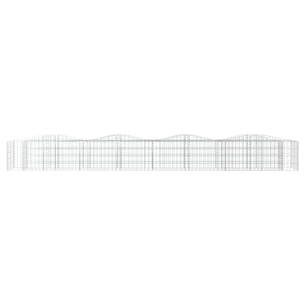 Planter 4M Arched Gabion Raised Garden Bed Galvanised Steel Stone Cage Silver 60