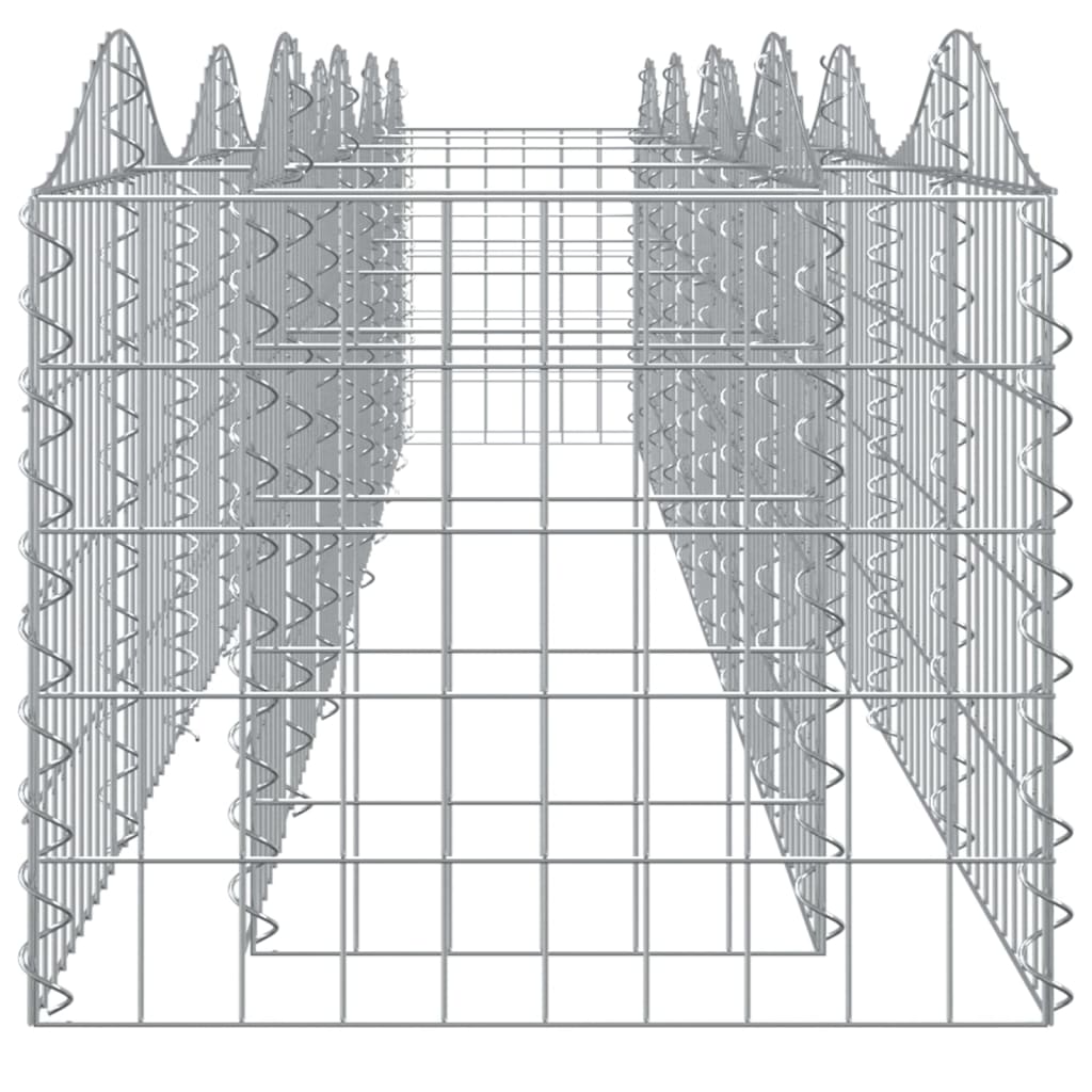 Planter 4M Arched Gabion Raised Garden Bed Galvanised Steel Stone Cage Silver 60