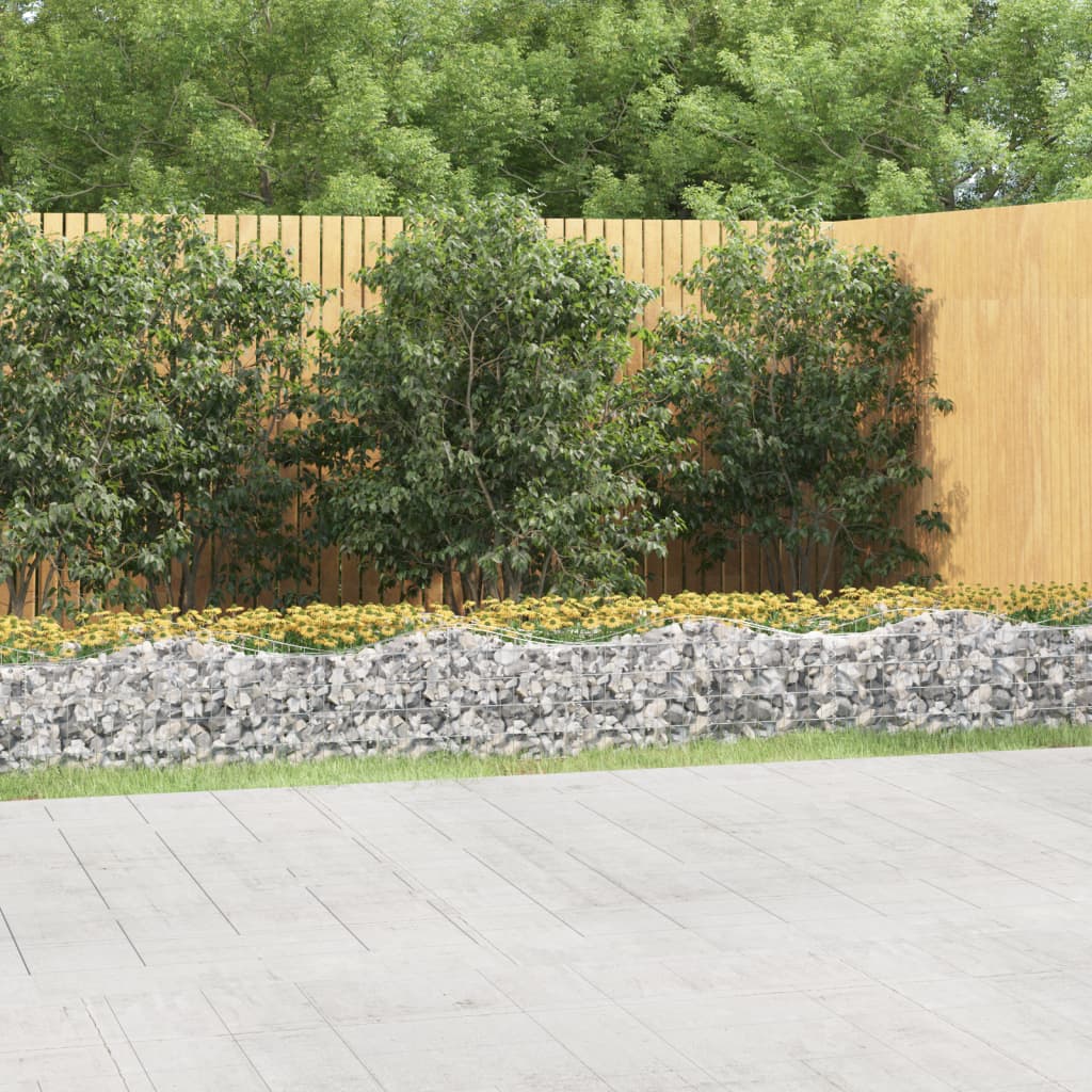 Planter 4m Arched Gabion Raised Garden Bed Galvanised Steel Stone Cage Silver 60