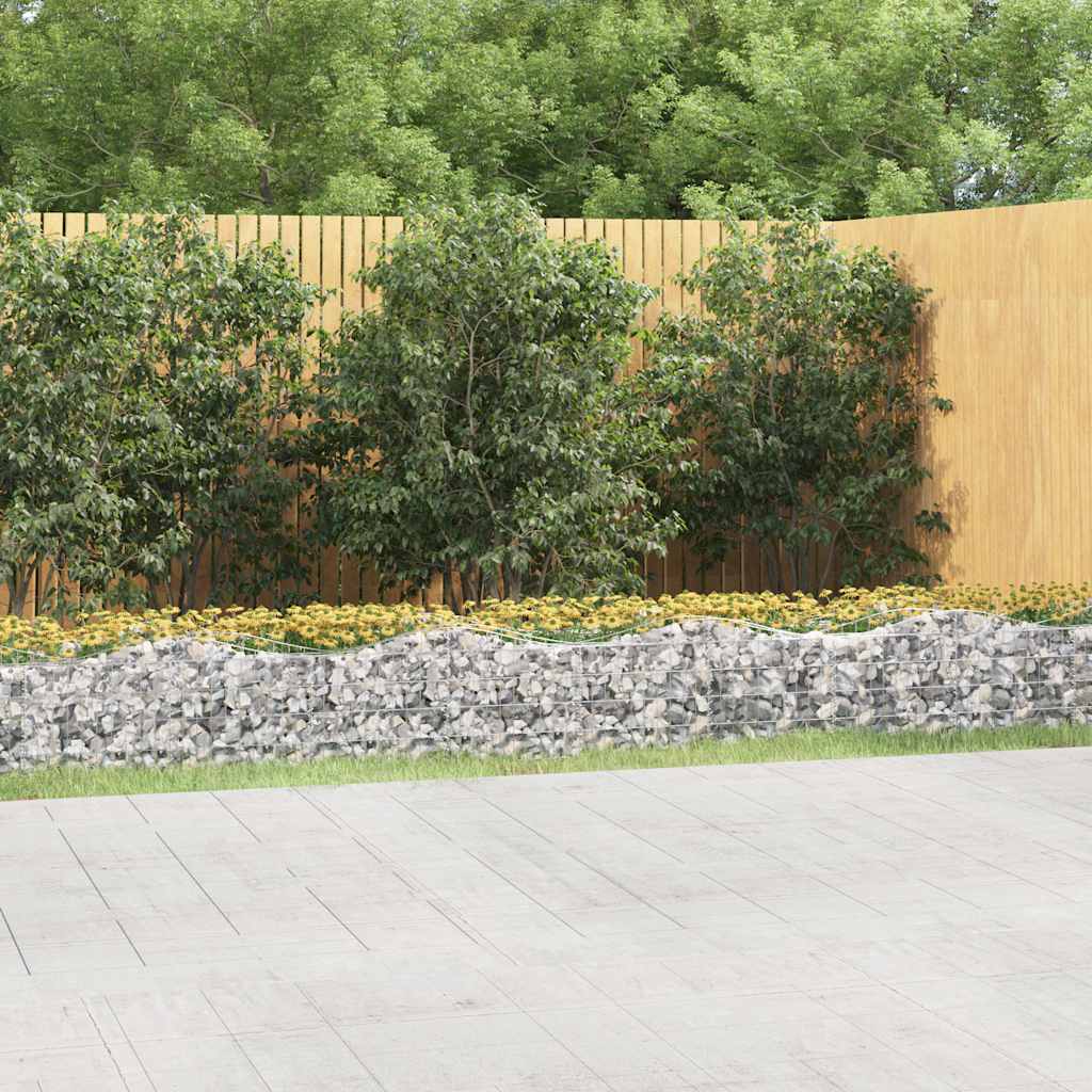 Planter 4m Arched Gabion Raised Garden Bed Galvanised Steel Stone Cage Silver 60