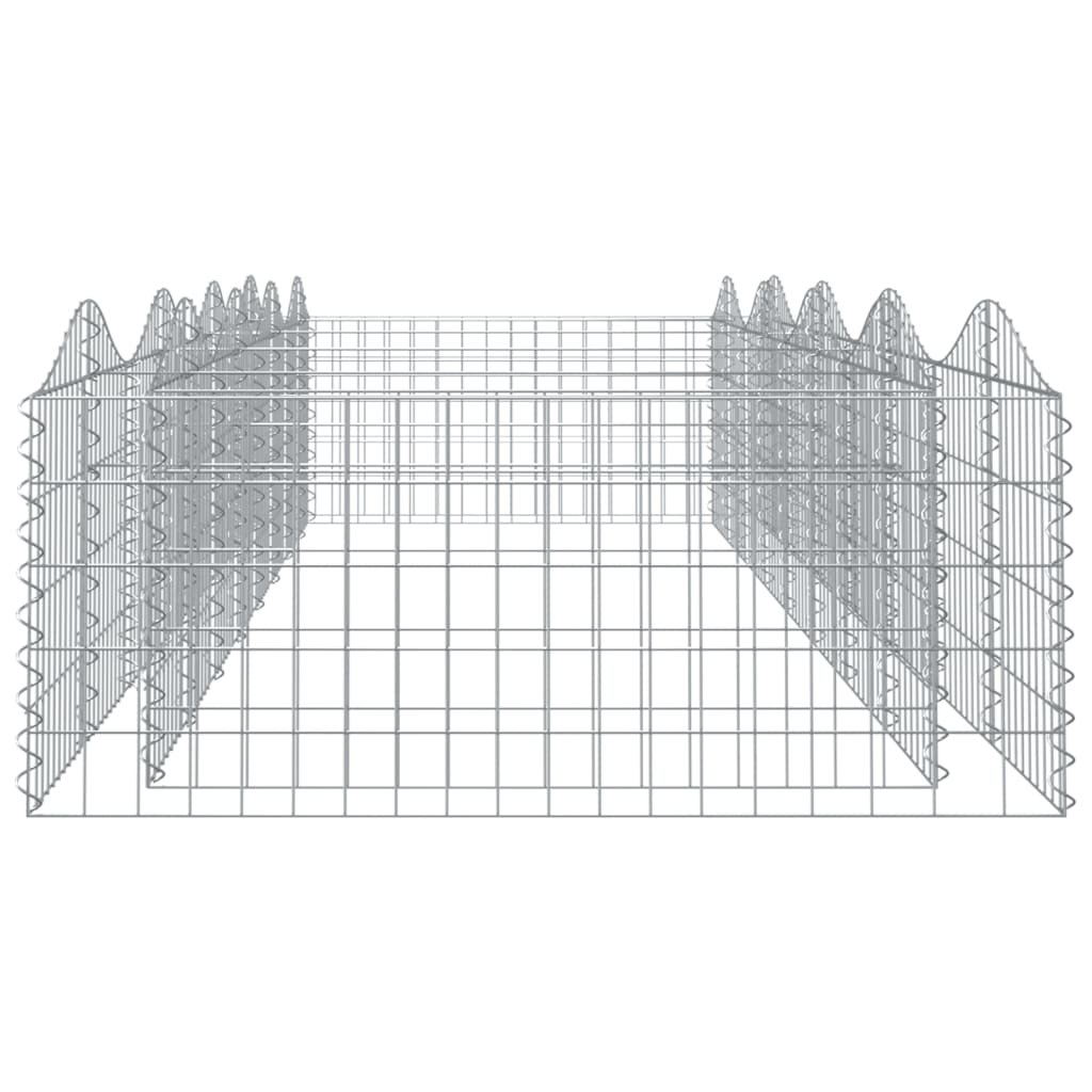 Arched Gabion Raised Bed Galvanised Iron