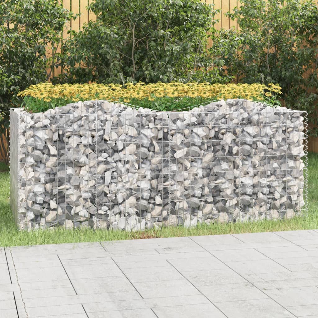 Arched Gabion Raised Bed Galvanised Iron
