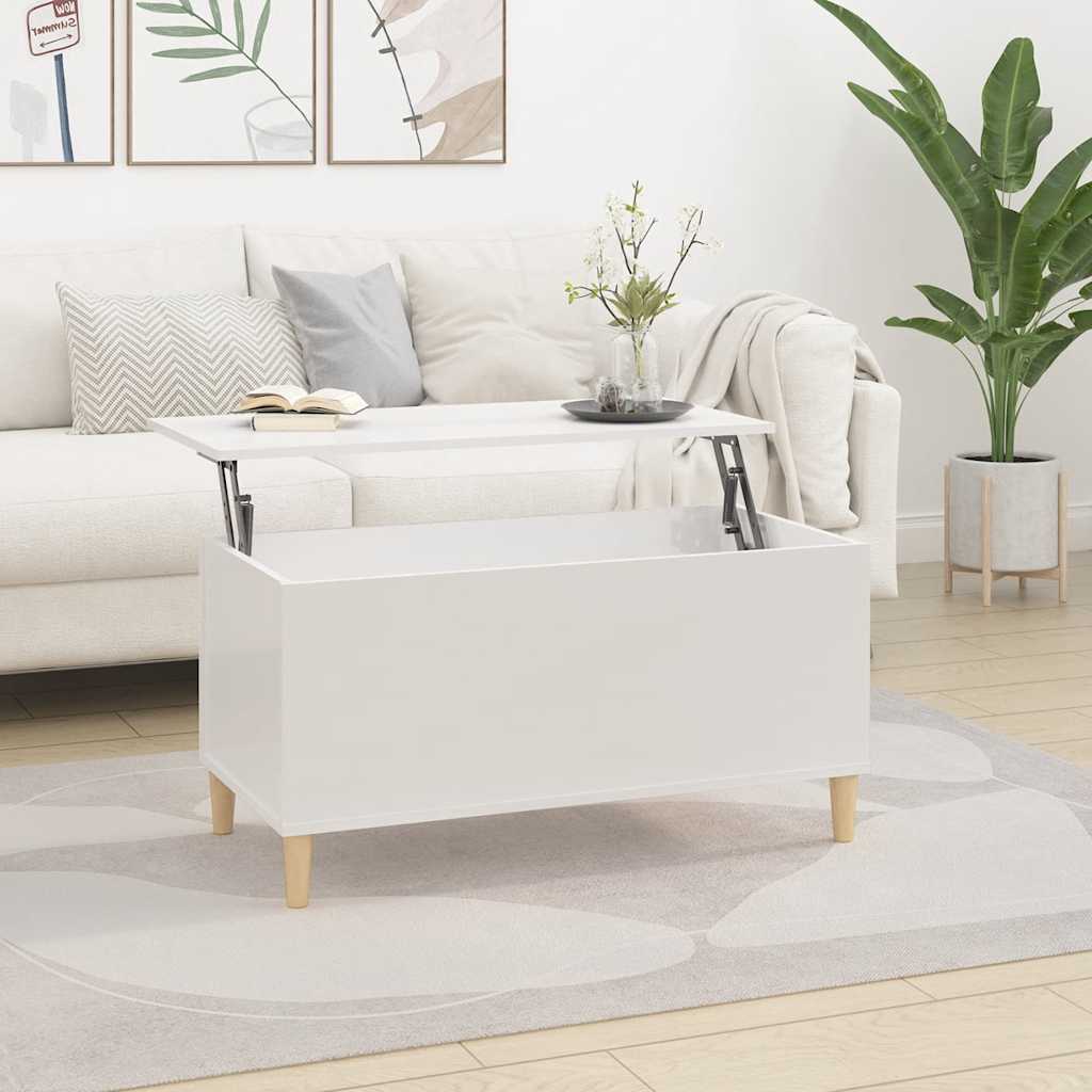 Coffee Table 90X44.5X45 Cm Engineered Wood