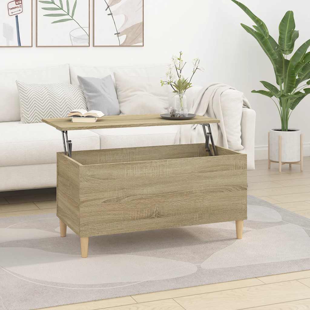 Coffee Table 90X44.5X45 Cm Engineered Wood