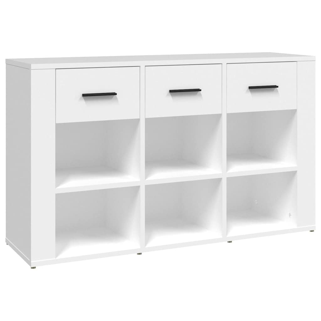 Sideboard 100X30X59.5 Cm Engineered Wood White Black Oak Smoked Oak Artisan Oak