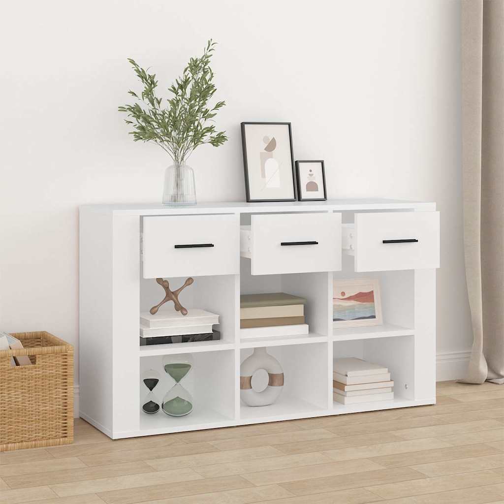 Sideboard 100X30X59.5 Cm Engineered Wood White Black Oak Smoked Oak Artisan Oak