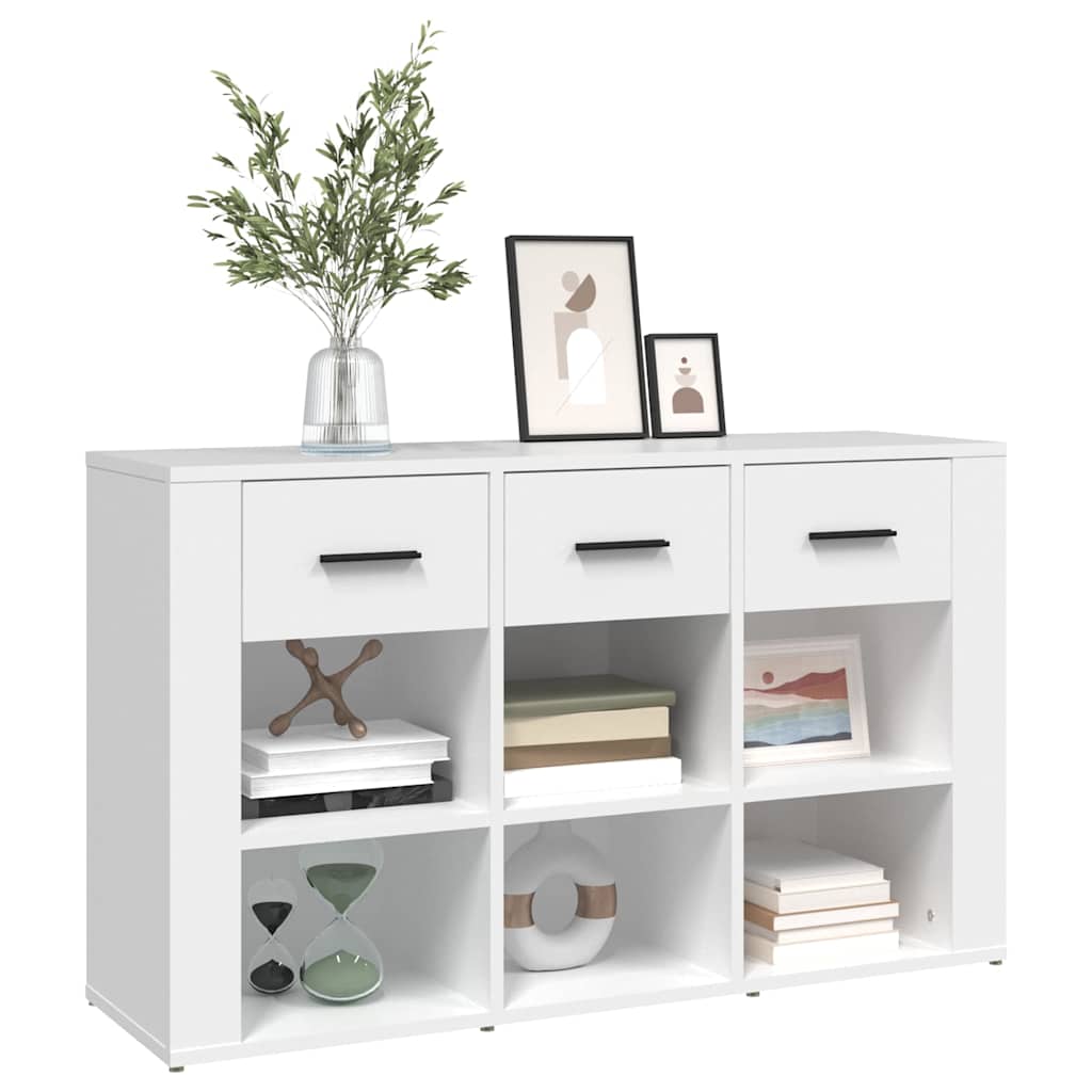 Sideboard 100X30X59.5 Cm Engineered Wood White Black Oak Smoked Oak Artisan Oak