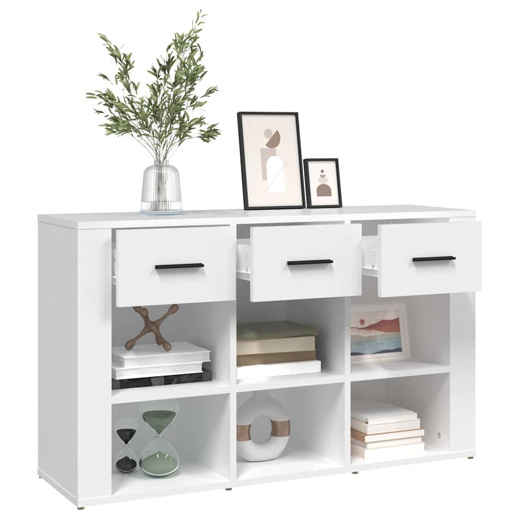 Sideboard 100X30X59.5 Cm Engineered Wood White Black Oak Smoked Oak Artisan Oak