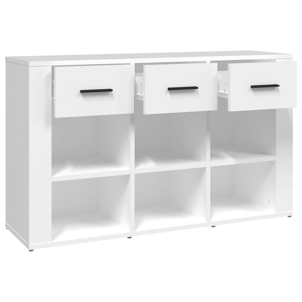 Sideboard 100X30X59.5 Cm Engineered Wood White Black Oak Smoked Oak Artisan Oak