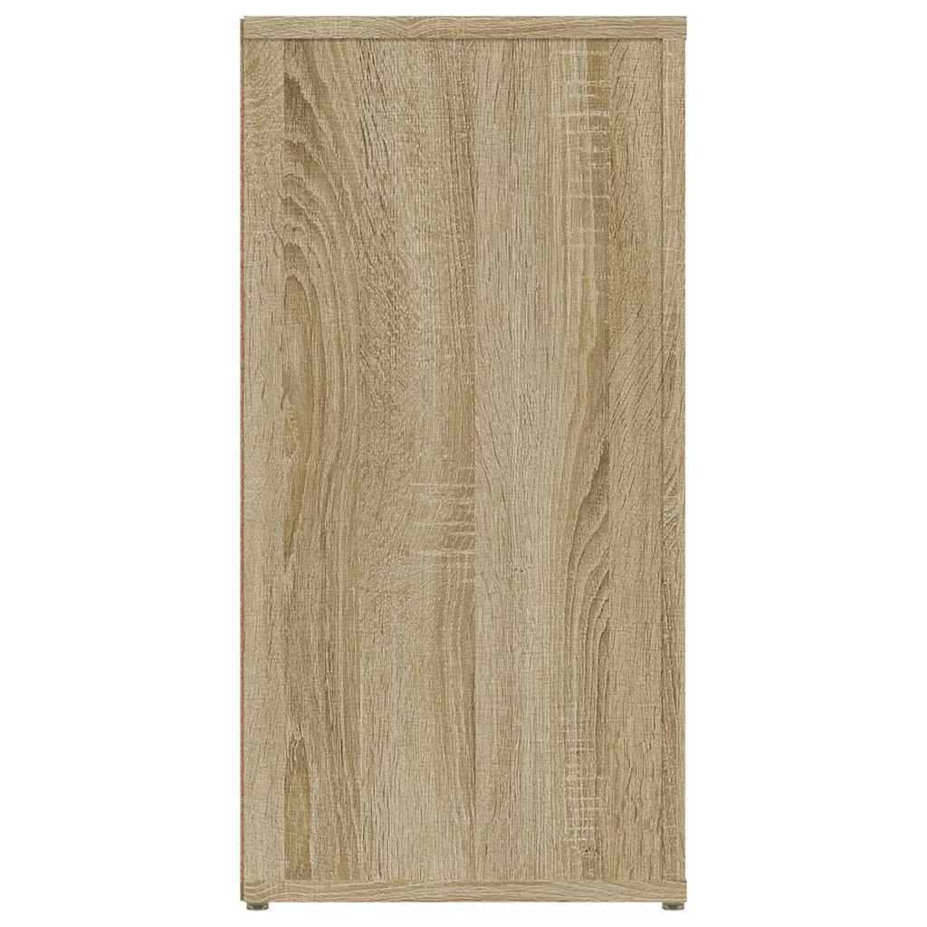 Sideboard 100X30X59.5 Cm Engineered Wood White Black Oak Smoked Oak Artisan Oak