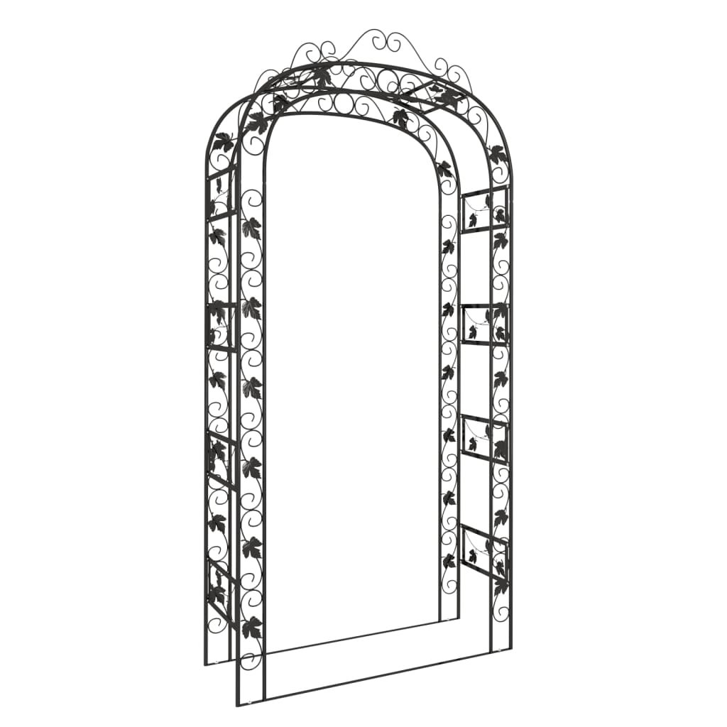 Garden Arch Black 116X45X240 Cm Steel