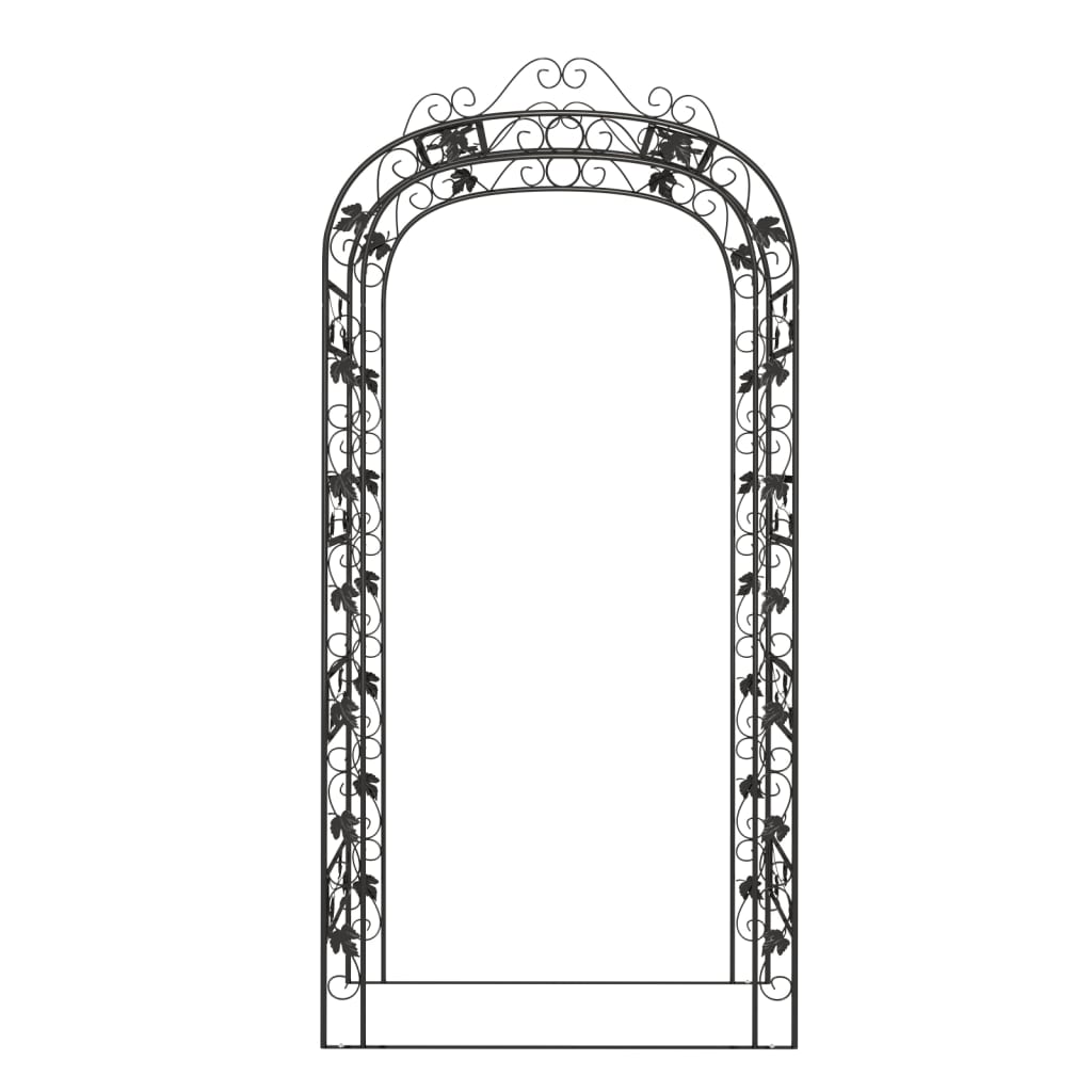 Garden Arch Black 116X45X240 Cm Steel