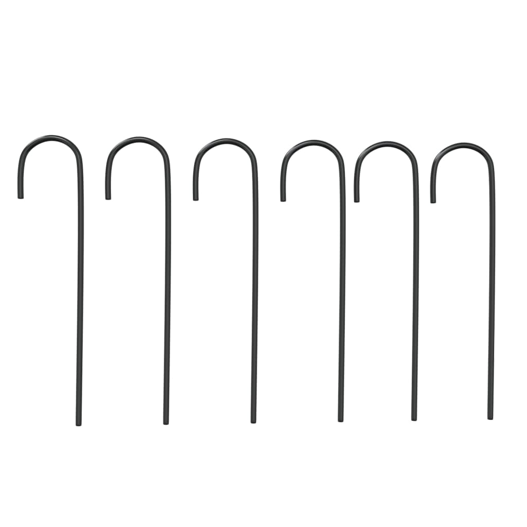 Garden Arches Trellises Arbours & Pergolas Round Arch Black Steel Ø180x255cm Cli