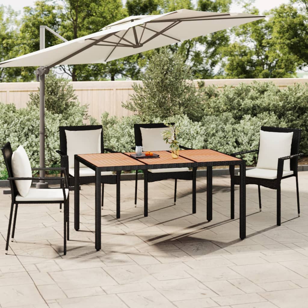 Garden Table With Top Poly Rattan