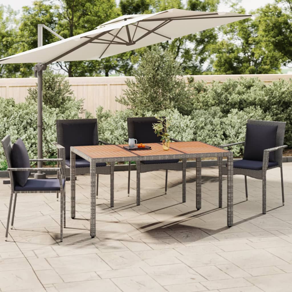 Garden Table With Top Poly Rattan