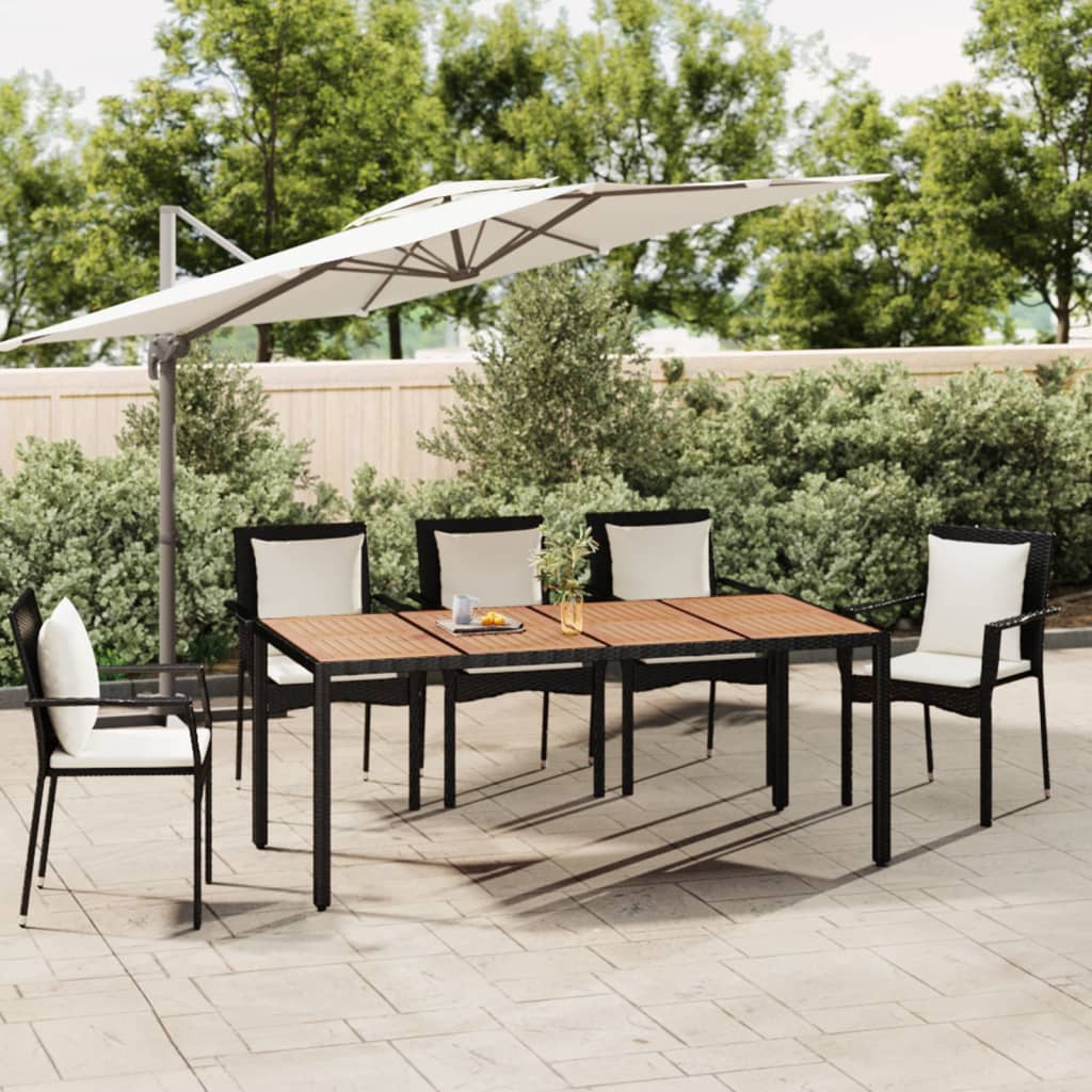 Garden Table With Top Poly Rattan