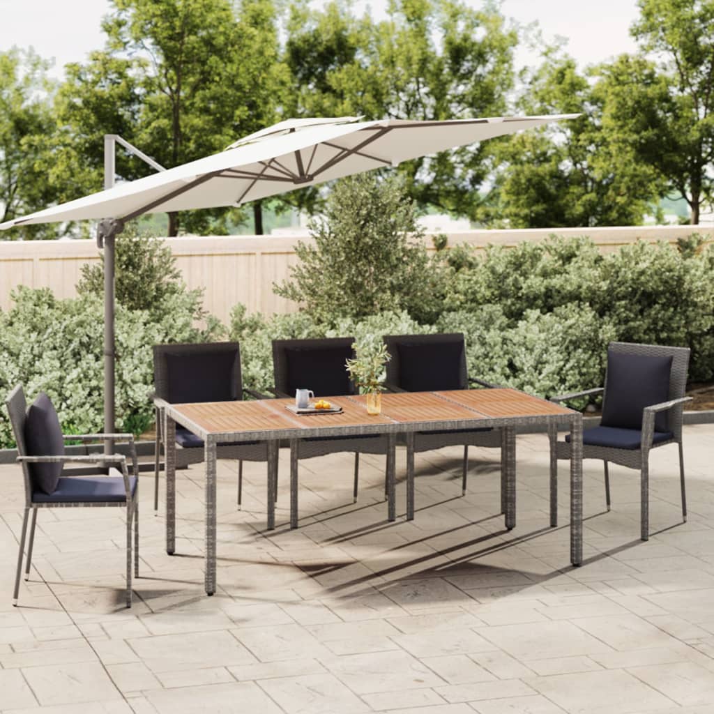 Garden Table With Top Poly Rattan