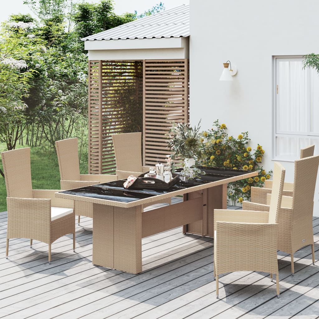 Garden Table With Top Poly Rattan