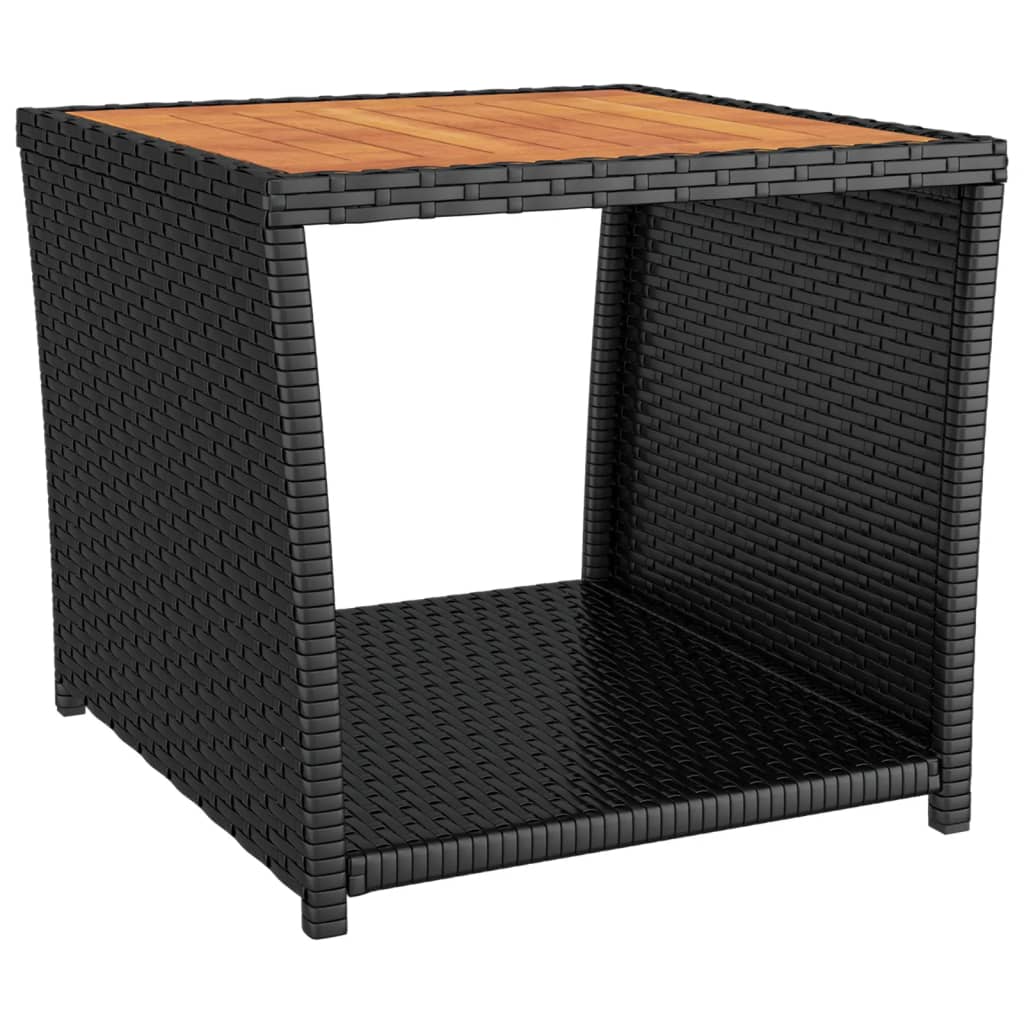 Outdoor Table Poly Rattan Coffee Garden Patio Side 45X45X40Cm Beige Black Grey 4