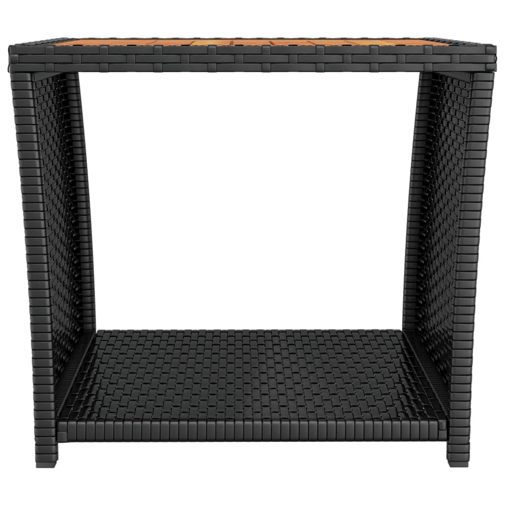 Outdoor Table Poly Rattan Coffee Garden Patio Side 45X45X40Cm Beige Black Grey 4