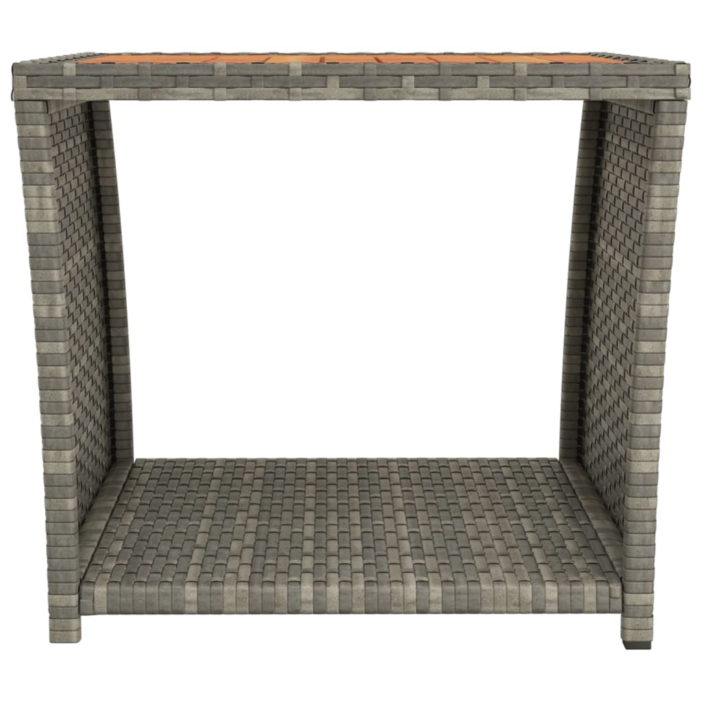 Outdoor Table Poly Rattan Coffee Garden Patio Side 45X45X40Cm Beige Black Grey 4