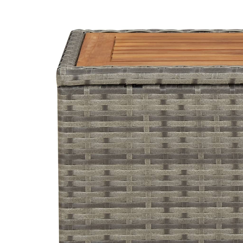 Outdoor Table Poly Rattan Coffee Garden Patio Side 45X45X40Cm Beige Black Grey 4