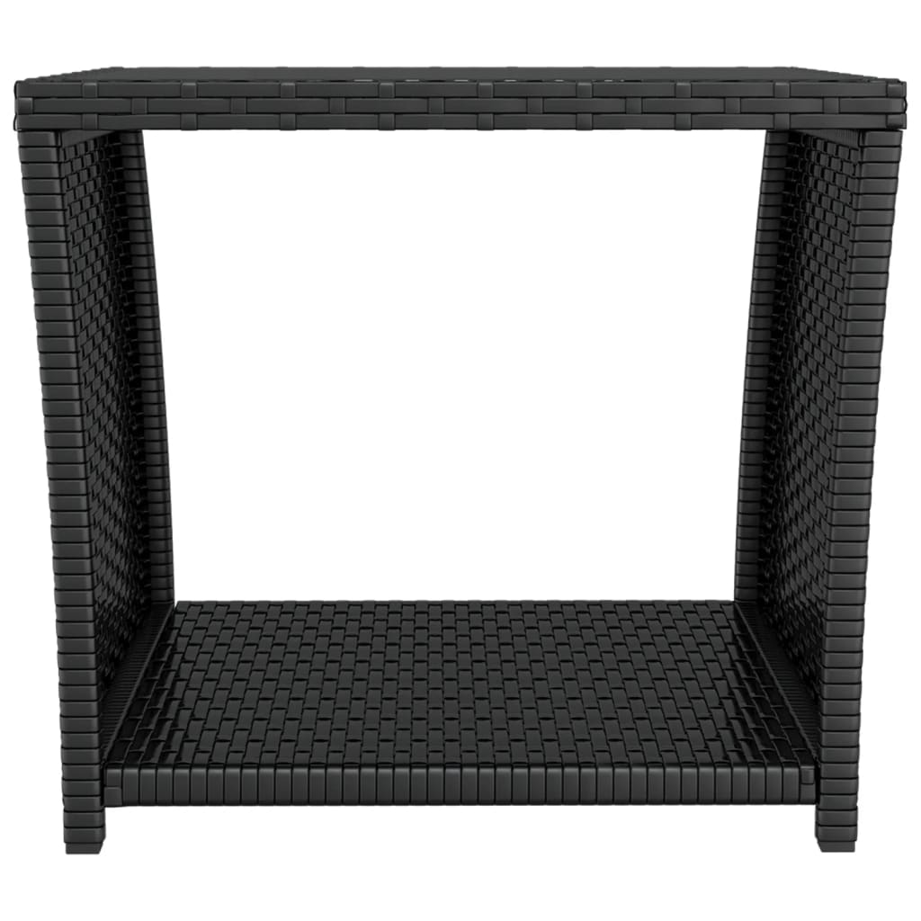 Outdoor Table Poly Rattan Coffee Garden Patio Side 45X45X40Cm Beige Black Grey 4