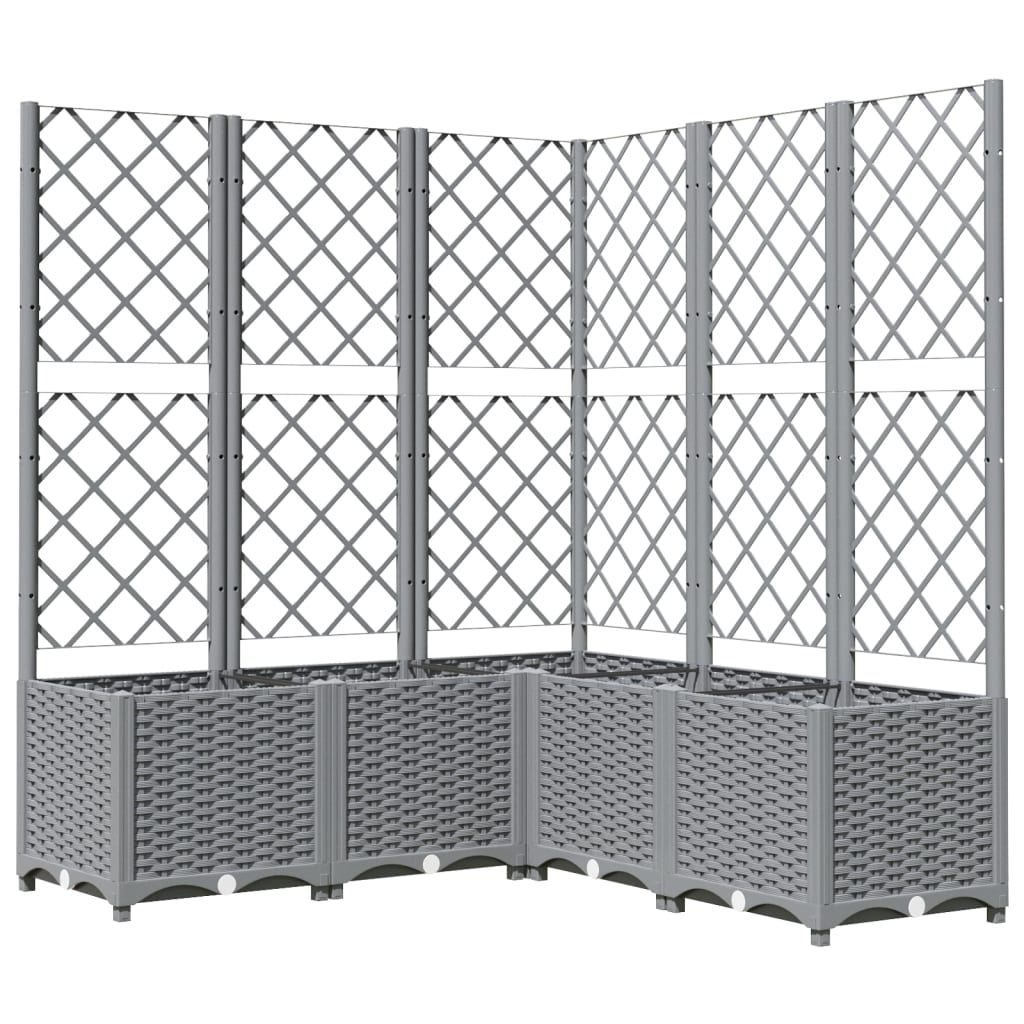 Garden Planter With Trellis Pp
