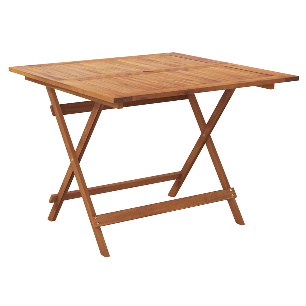 Folding Garden Table 90X90X75 Cm Solid Wood Acacia
