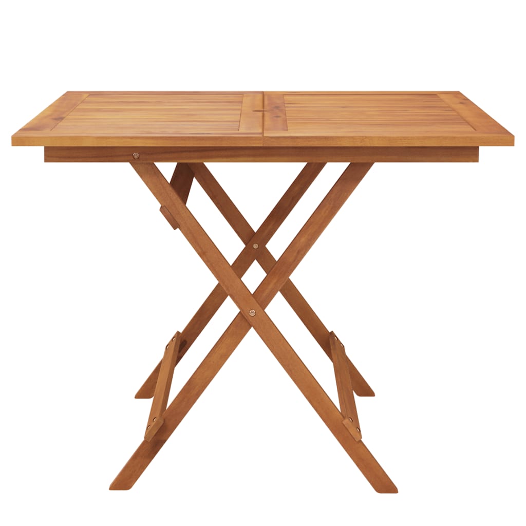 Folding Garden Table 90X90X75 Cm Solid Wood Acacia
