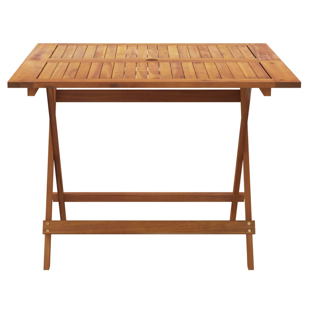 Folding Garden Table 90X90X75 Cm Solid Wood Acacia
