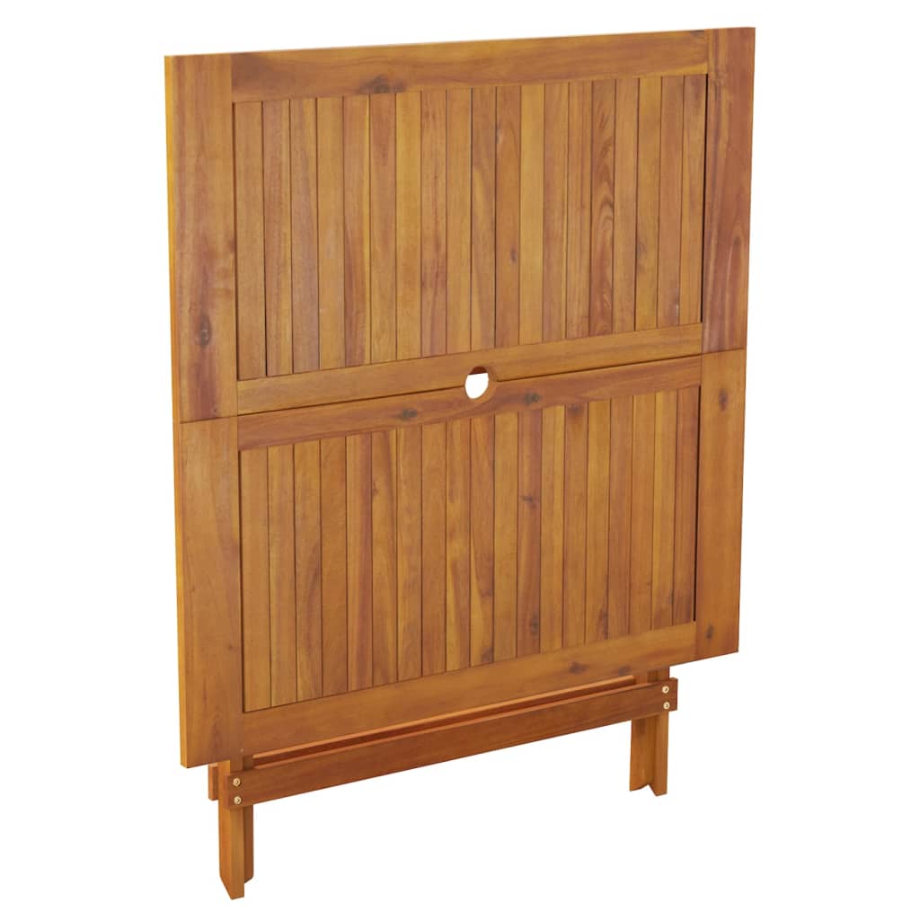 Folding Garden Table 90X90X75 Cm Solid Wood Acacia