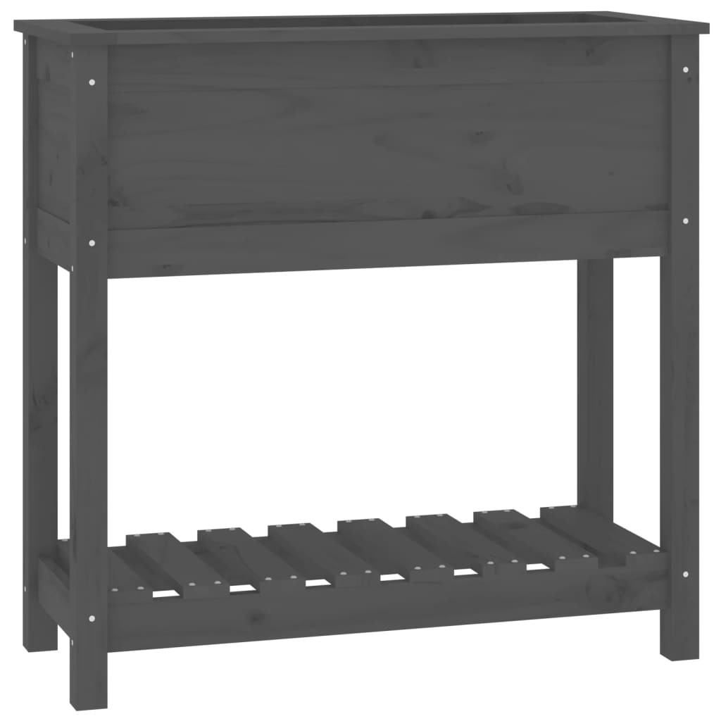 Planter With Shelf Solid Wood Pine