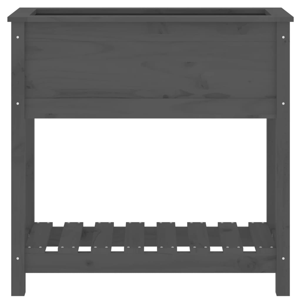 Planter With Shelf Solid Wood Pine