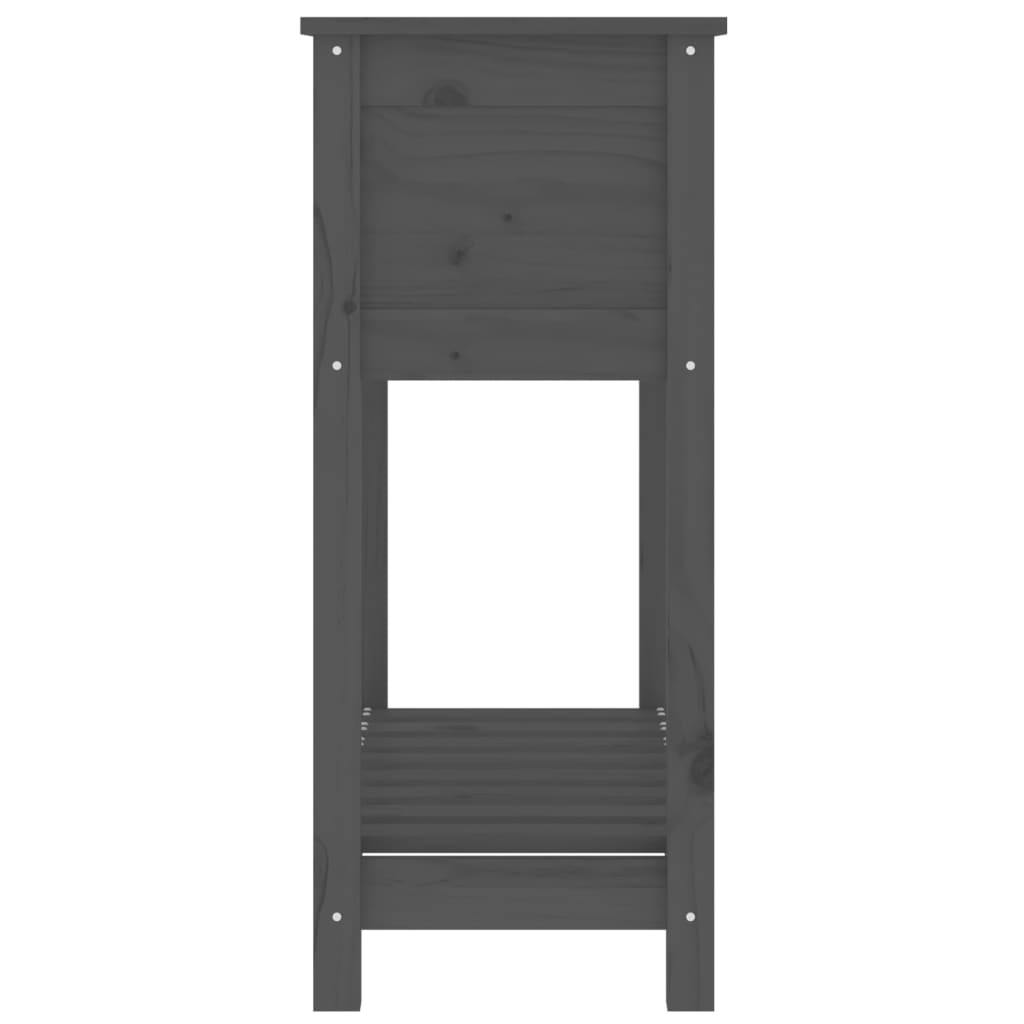 Planter With Shelf Solid Wood Pine