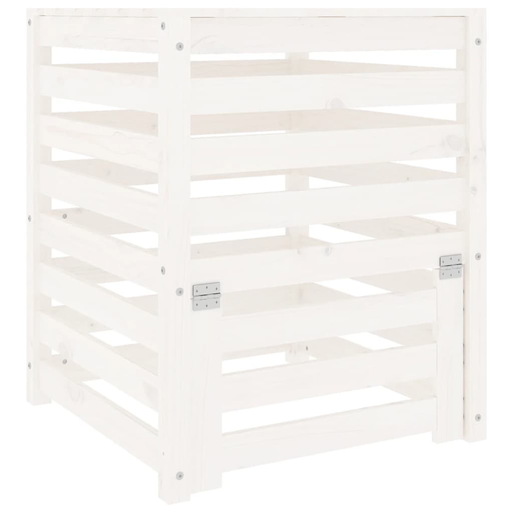 Composter White Solid Wood Pine