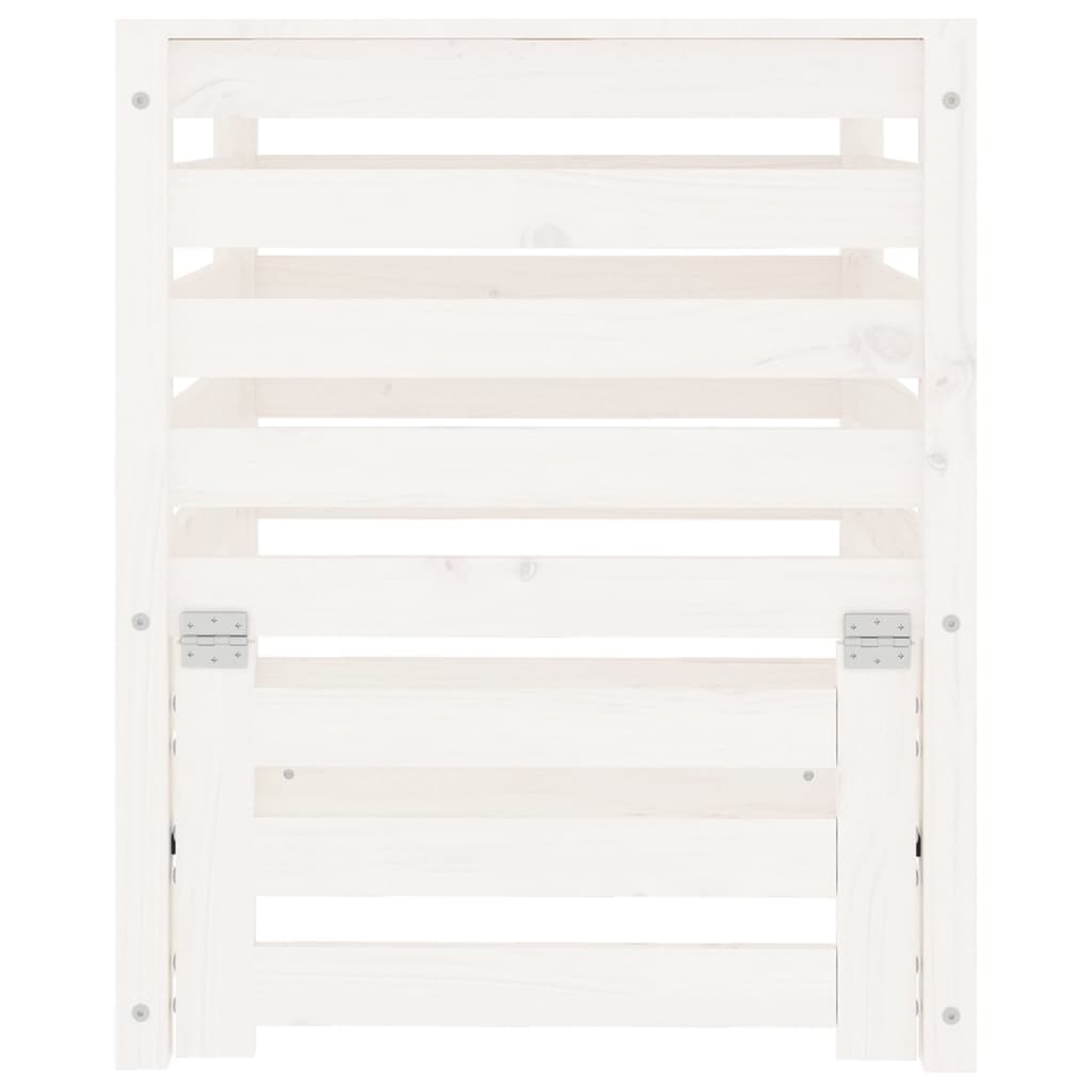 Composter White Solid Wood Pine