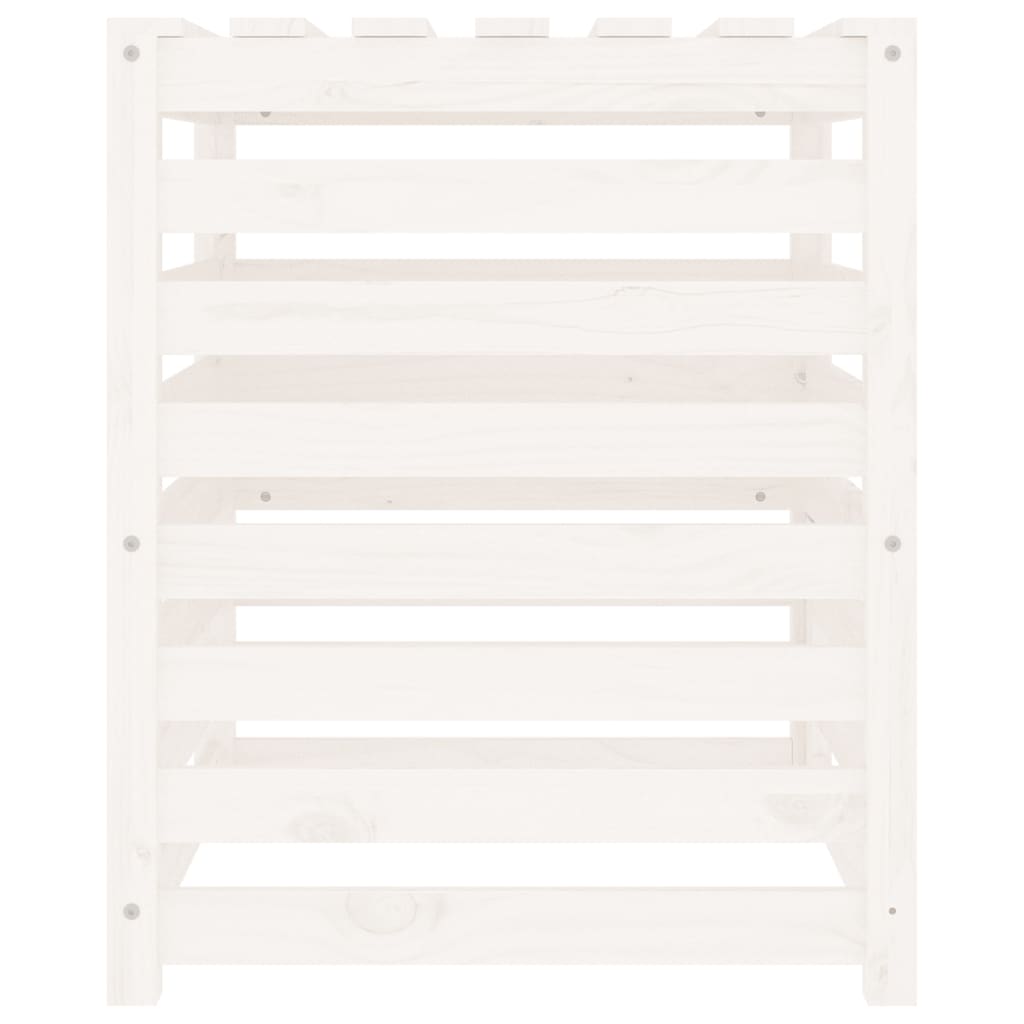 Composter White Solid Wood Pine