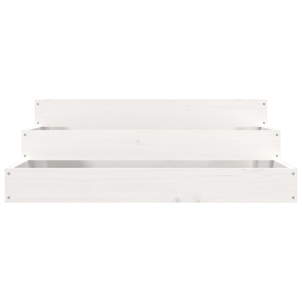 Planter White Solid Wood Pine