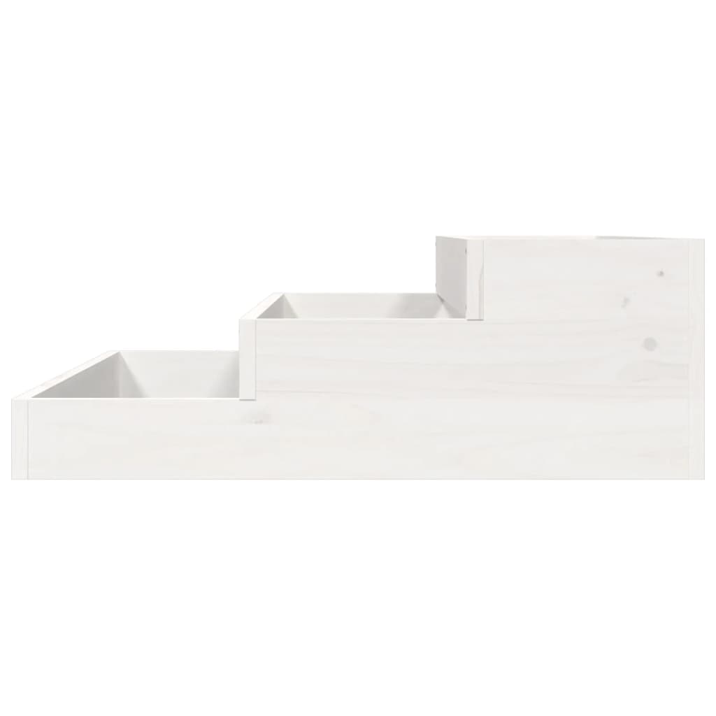 Planter White Solid Wood Pine