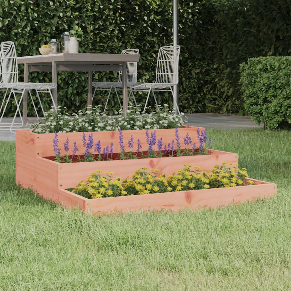 Planter White Solid Wood Pine