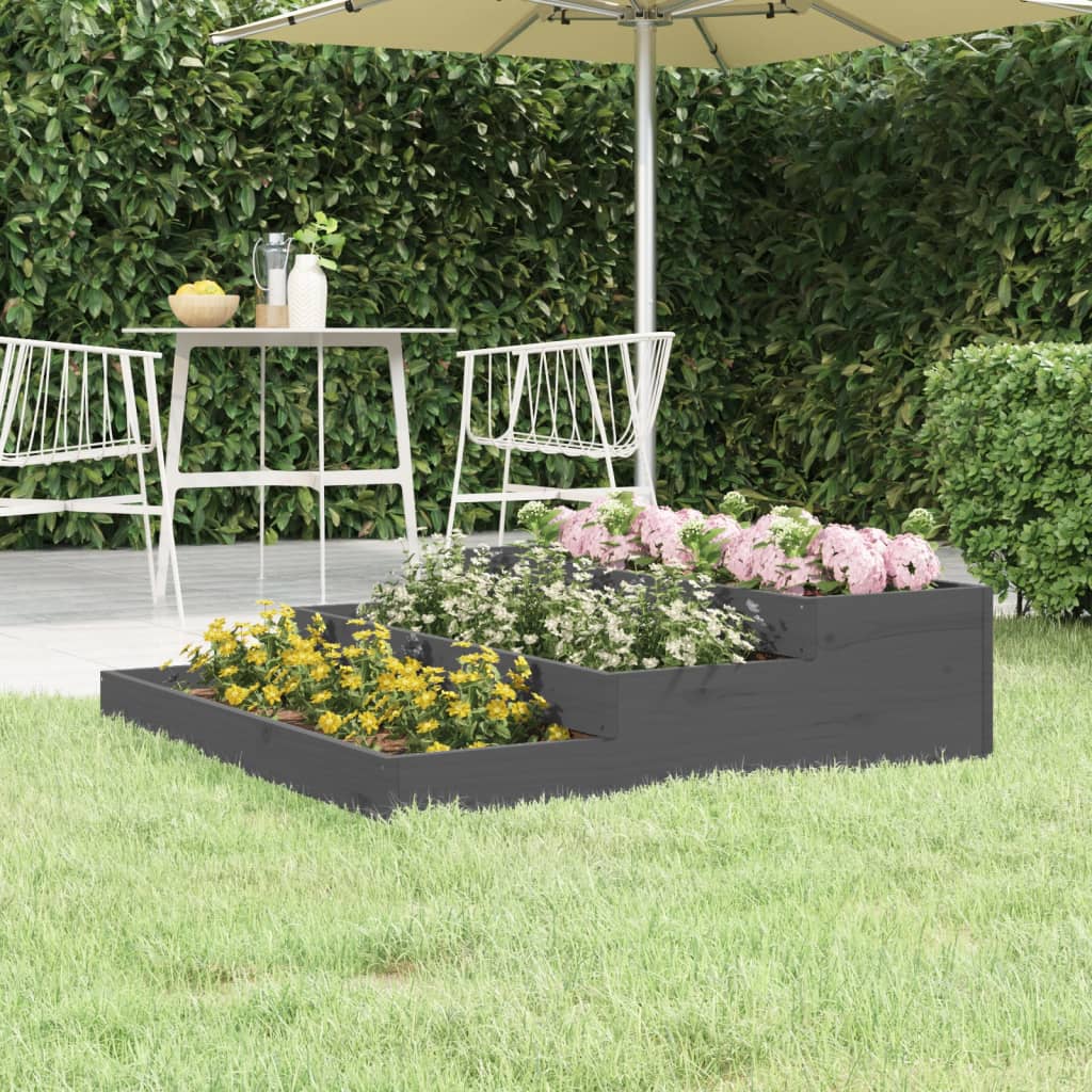 Planter White Solid Wood Pine