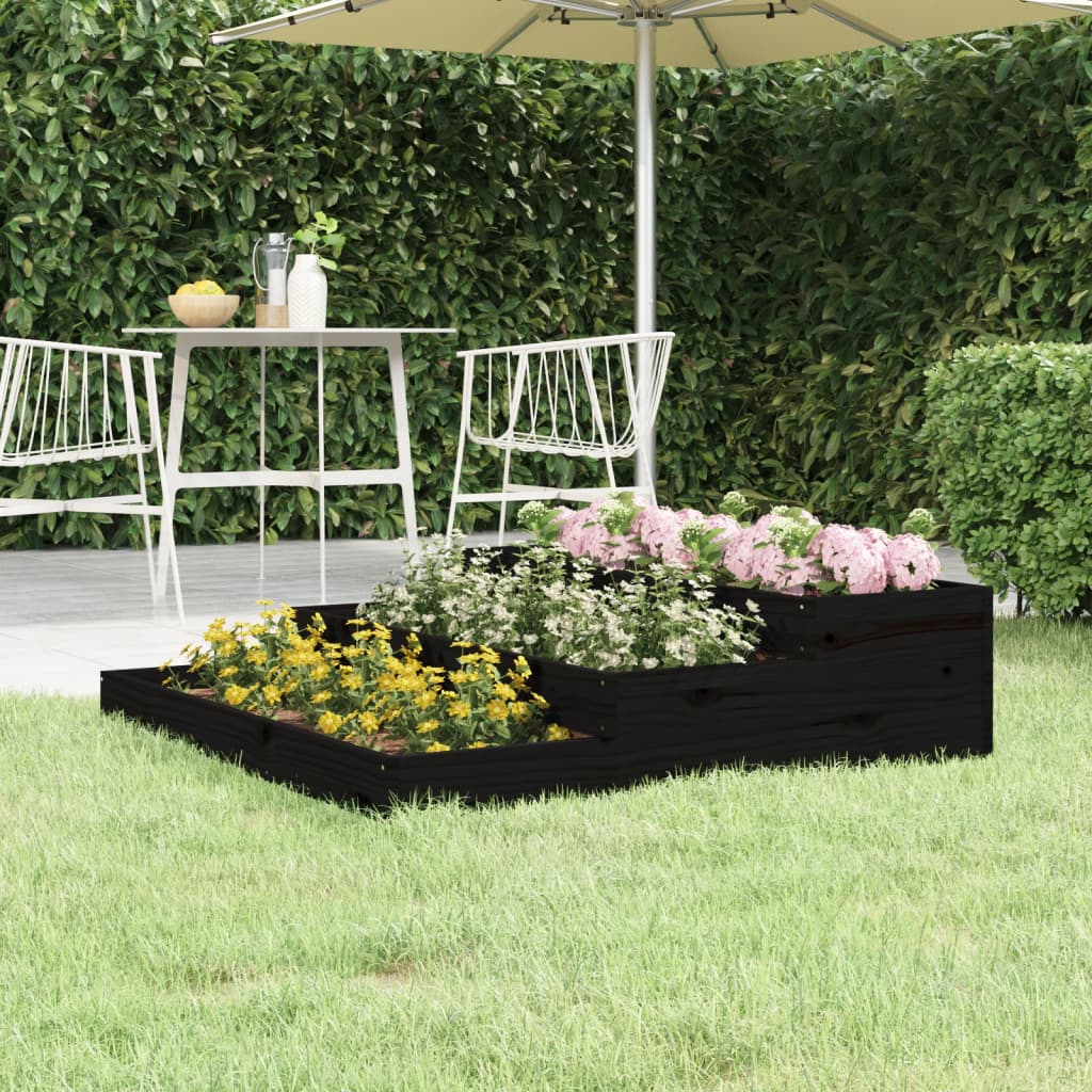 Planter White Solid Wood Pine