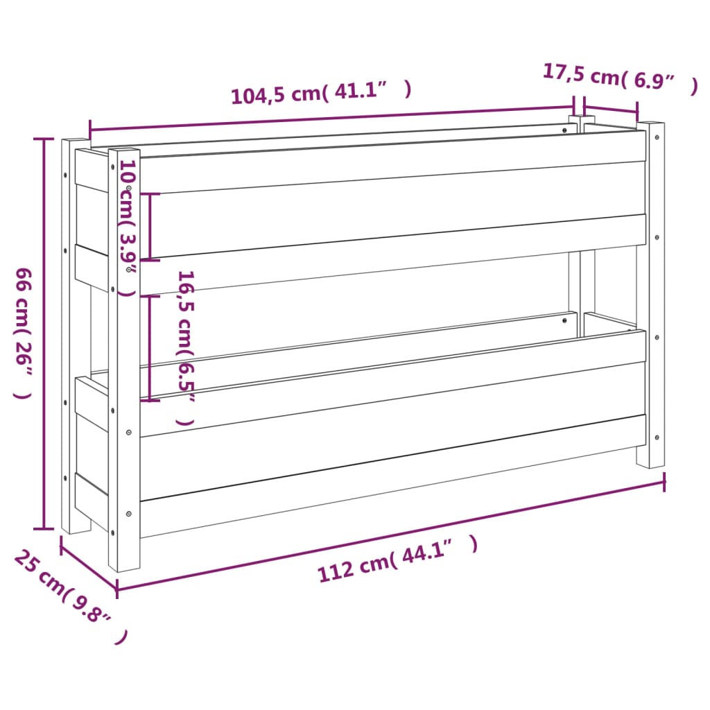 Planter Solid Wood Pine