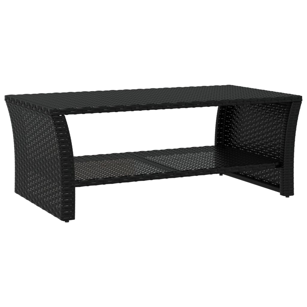 Coffee Table | | Pe Rattan, Powder-Coated Steel | 100X50X40 Cm