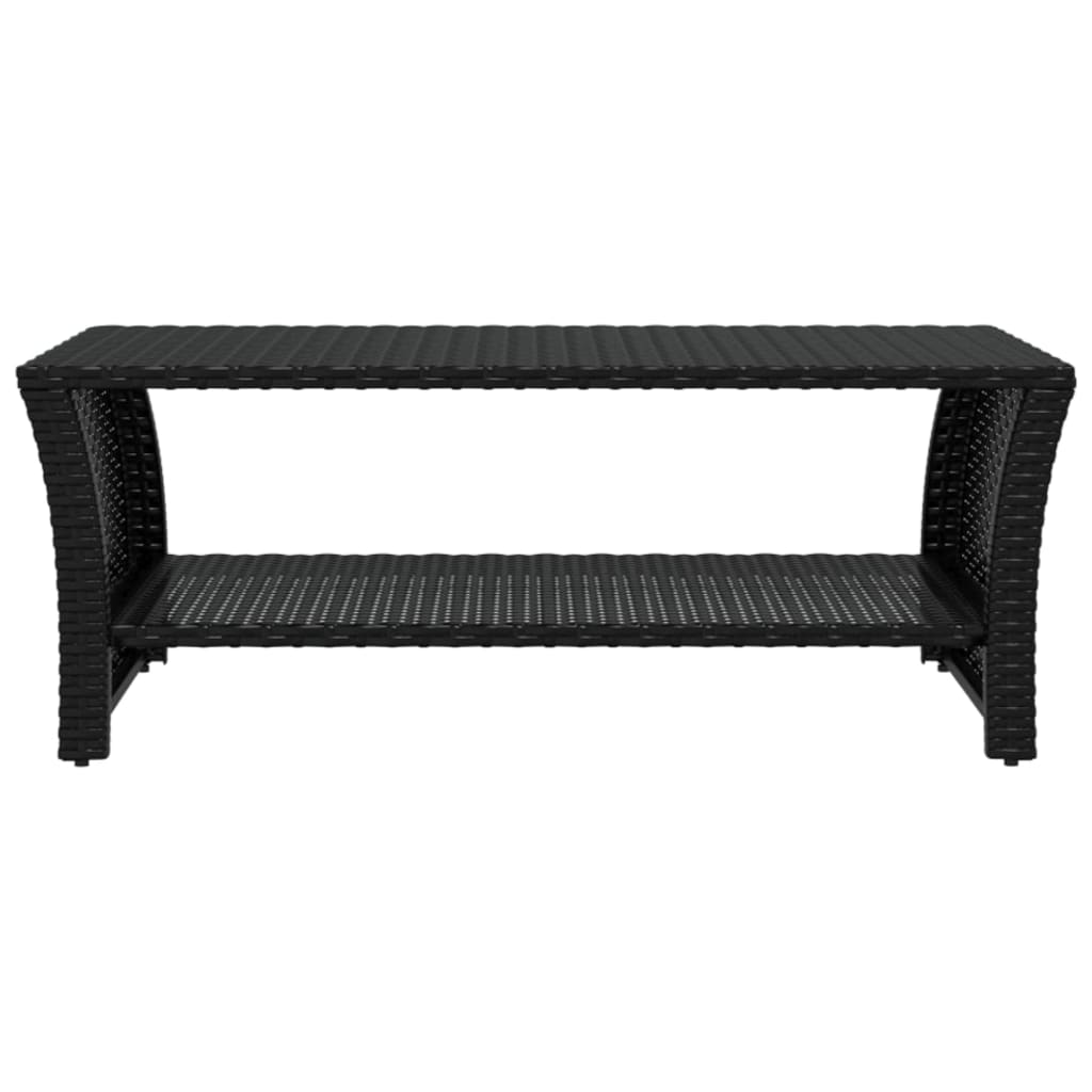 Coffee Table | | Pe Rattan, Powder-Coated Steel | 100X50X40 Cm